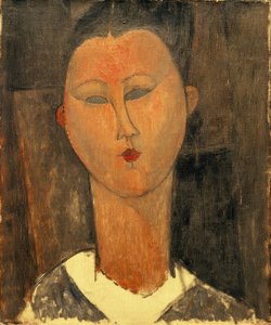 ホワイトカラーの若い女性 作： Amedeo Modigliani
